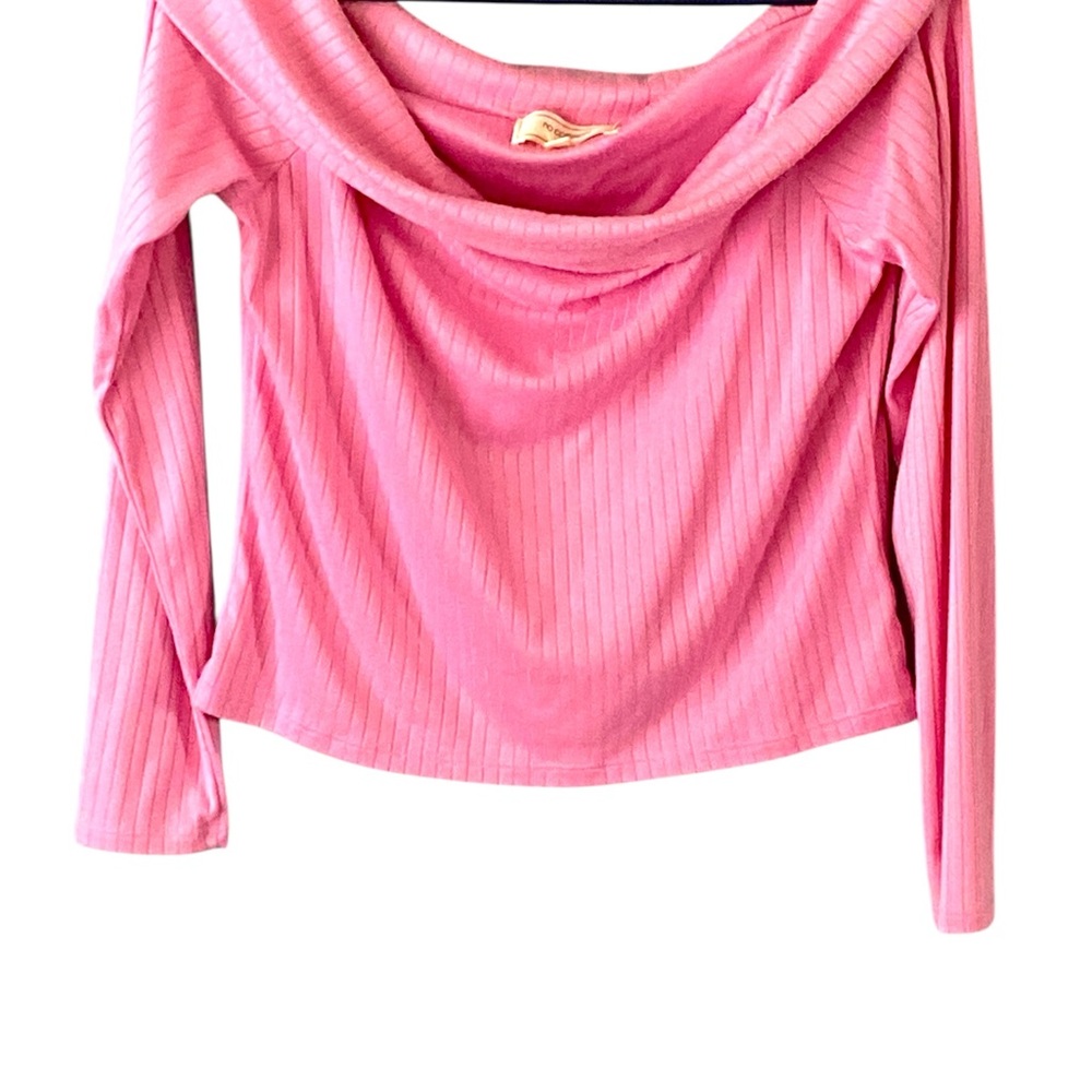 Pink Ribbed Women's Top